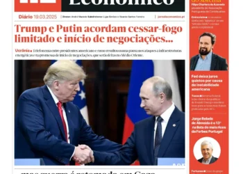 A primeira página do Jornal Económico de 19 de março