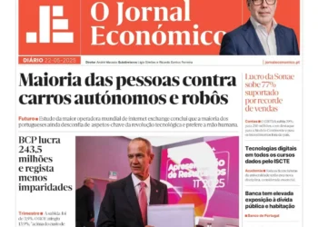 A primeira página do Jornal Económico de 22 de maio