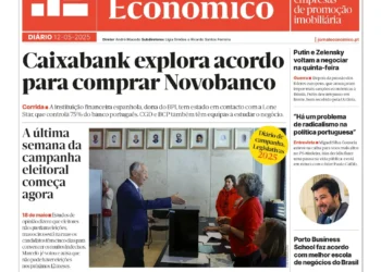A primeira página do Jornal Económico de 12 de maio