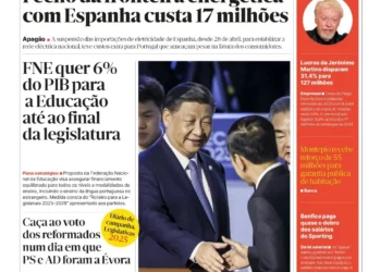 A primeira página do Jornal Económico de 8 de maio