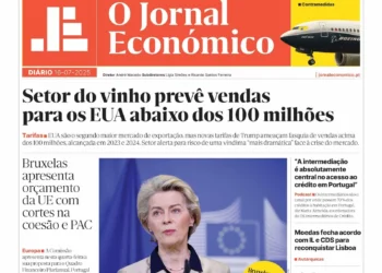 A primeira página do Jornal Económico de 16 de julho
