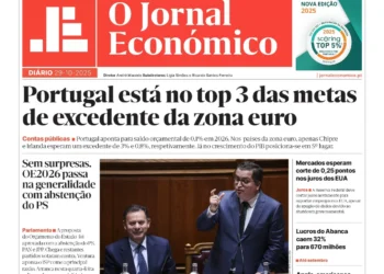 A primeira página do Jornal Económico de 29 de outubro