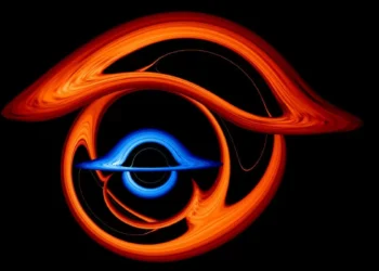 Imagem revela dois buracos negros girando em espiral de morte