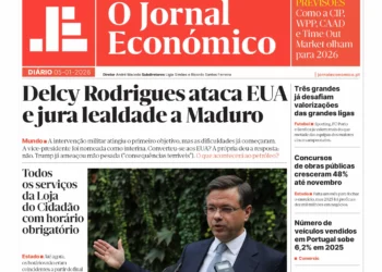 A primeira página do Jornal Económico de 5 de janeiro