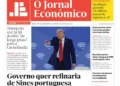 A primeira página do Jornal Económico de 22 de janeiro