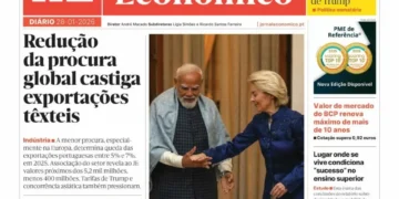 A primeira página do Jornal Económico de 28 de janeiro