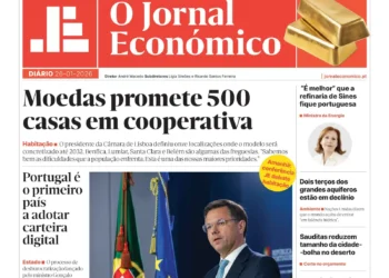 A primeira página do Jornal Económico de 26 de janeiro