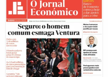 A primeira página do Jornal Económico de 9 de fevereiro